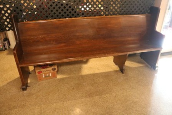 7' Oak church pew