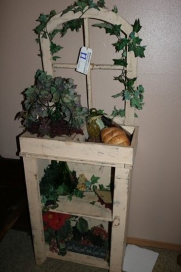 Pine 24" base cabinet w/ décor