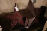 3 Large metal star wall décor