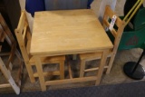 Pine children table w/ 2 chairs