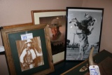 2 John Wayne & Roy Rogers framed pictures