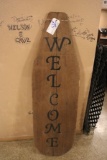 Wood welcome ironing board