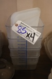 4) 6 quart food storage containers w/ lids