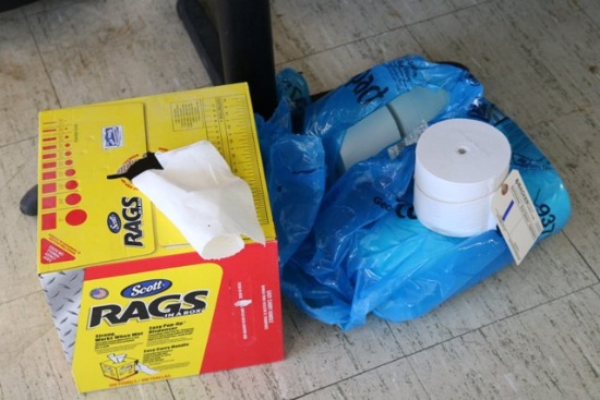 1/2 box rags & toilet paper