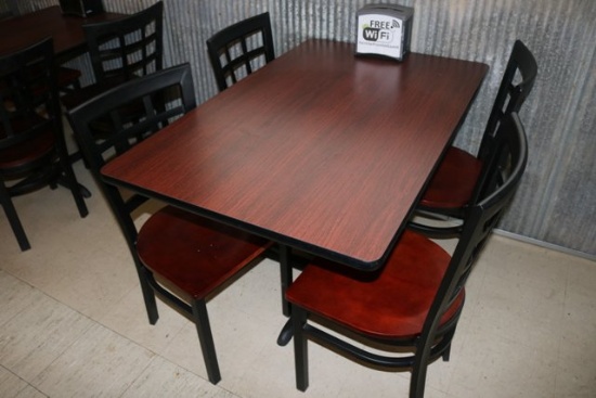 2 -30" x 48" Cherry finish tables