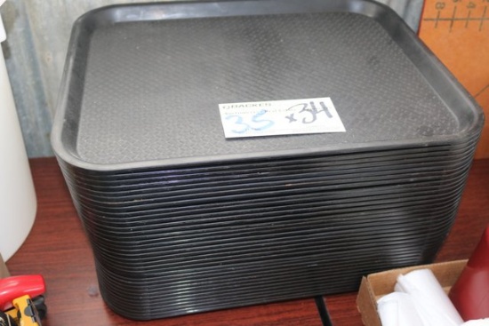 34 Black service trays