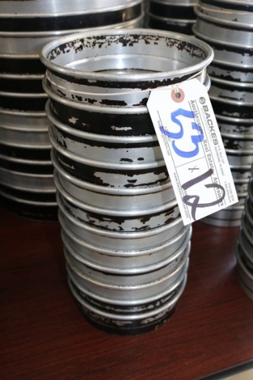 12 - 6" Aluminum deep dish pizza pans