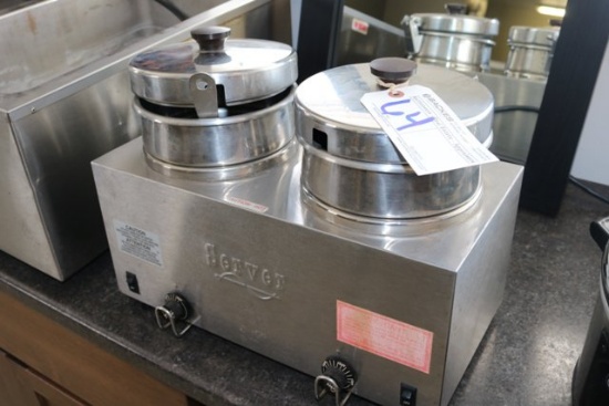 Server double 7" round food warmer