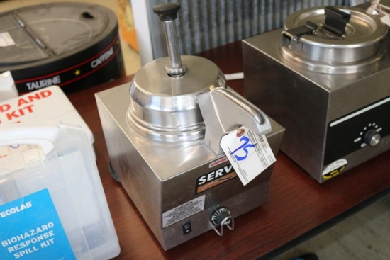 Server 7" round warmer w/ pump