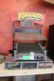 APW Wyott True Heat hot dog roller grill, bun cabinet, sneeze guard & adver