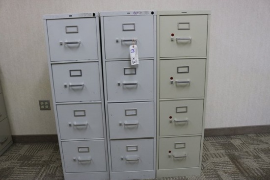 3 Hon 4 drawer file cabinets