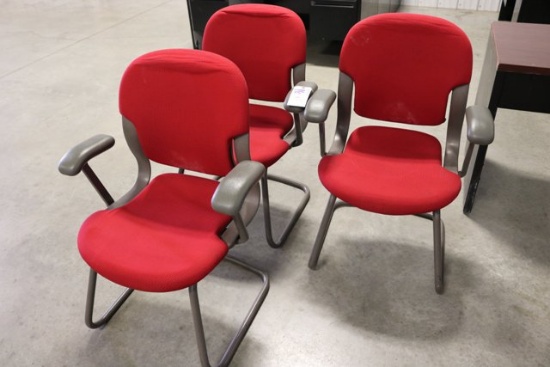 X3 - Herman Miller red tweed office chairs w/ flex backs - very comfortable
