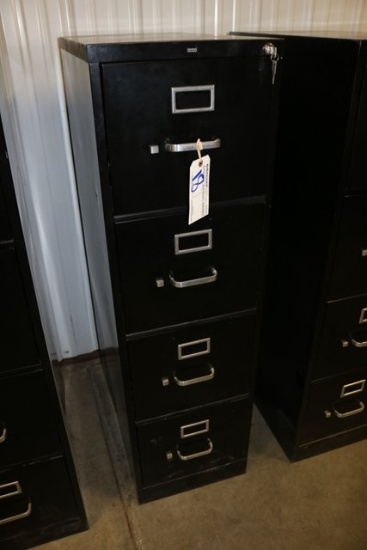 Hon Black 4 drawer filing cabinet