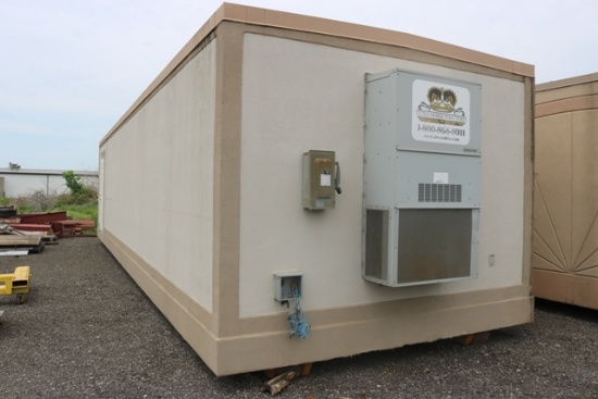 12’ x 37’ Luxury roll of jobsite trailer w/ Bard wall mount heat & air unit