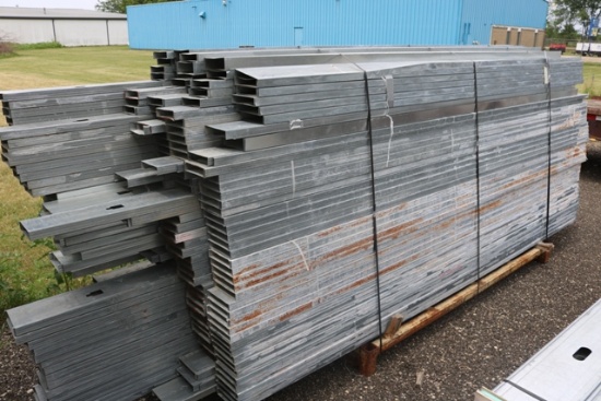 40" x 80" steel pallet with full pallet of galvanized framing