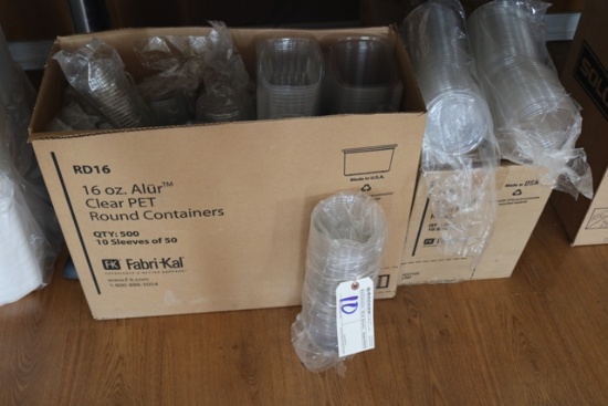 Case 16 oz. clear deli containers w/ lids