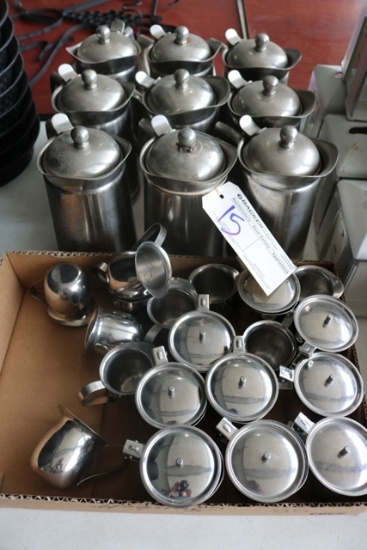 Stainless water pitchers - creamers - all to go