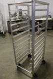 Lockwood aluminum portable sheet pan rack