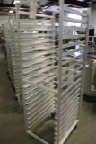 New Age aluminum portable sheet pan rack