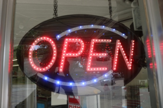 Open lighted sign
