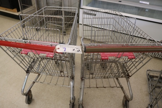 Times 2 - shopping carts - some wheels may need replaced