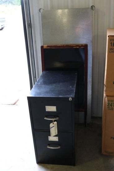 Black 2 drawer filing cabinet