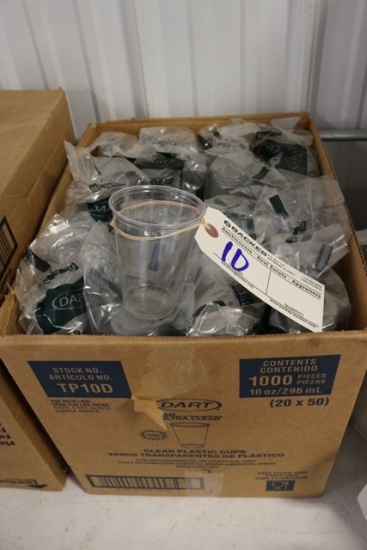 Case of 10 oz clear cups