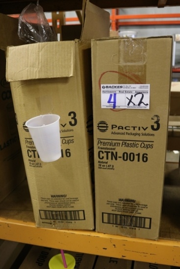 Times 2 - Cases Pactiv 3 CTN-0016 16oz plastic cups