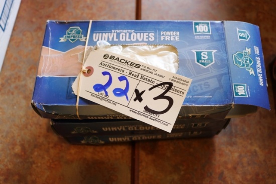 Times 3 - Boxes vinyl gloves - small