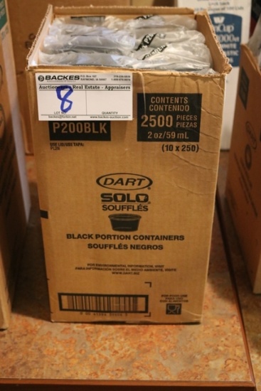 Box black portion cups