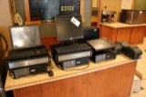 Elo 3 station POS system with 2 cash drawers & 3 slip printers