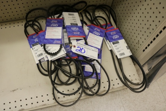 Assorted V-belts - sales tax applies