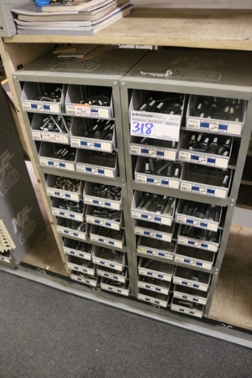 Midwest fastener 36 drawer bolt cabinet with inventory - sales tax applies