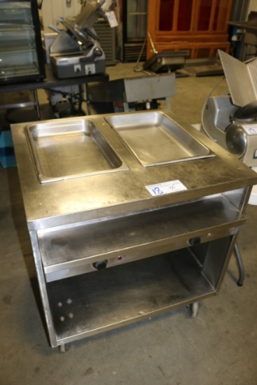 33" Electric 2 well steam table - single phase