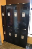 Pinnacle black 8 bay locker system
