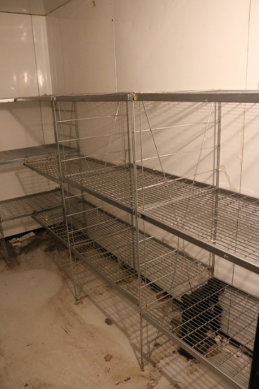 Times 9 Sections of 36" wire wall shelving