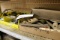 Shelf to go - sandpaper & parts