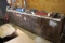 Wooden cabinet with vise