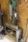Hydraulic press w/ 15” stroke & 4” x 20” table on pedestal stand