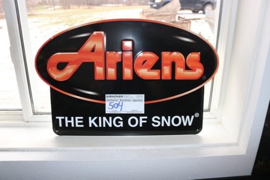 Ariens King of the Snow wall tin