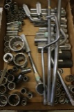 Flat of misc sockets/ratchets/connectors