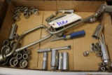 Flat of misc sockets/ratchets/connectors