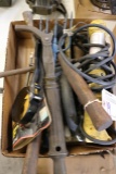 Flat of misc tools - light/filter wrench/hammers