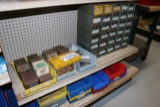 Shelf of nuts, bolts, & a parts bins