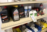 Shelf of misc oil