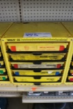 Servalite 5 drawer parts bin with inventory