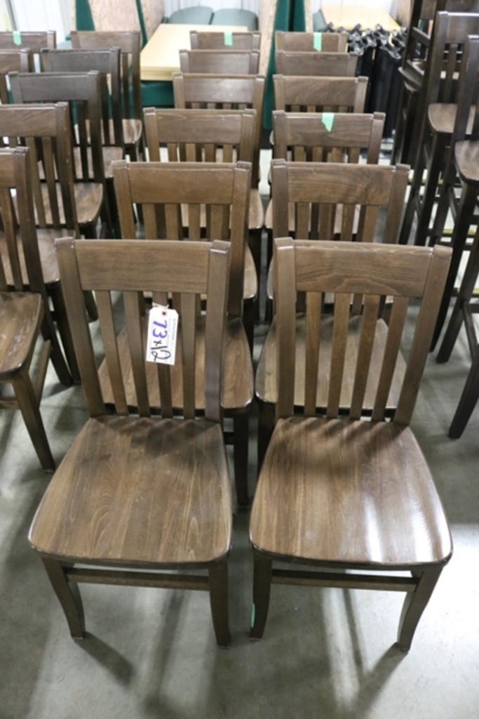 Lot Times 11 Wood Slat Back Dining Chairs Proxibid Auctions