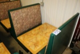 Times 6 - Hunter green seat & floral back 4 person booths with brown granit