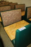 Times 6 - Hunter green seat & floral back 4 person booths with brown granit