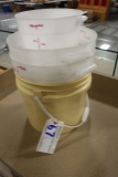 Bucket & round food storage containers - no lids
